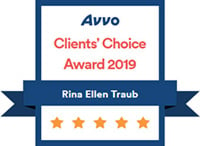 Five Star AVVO Clients' Choice Award 2019 Rina Ellen Traub