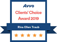 Five Star AVVO Clients' Choice Award 2019 Rina Ellen Traub